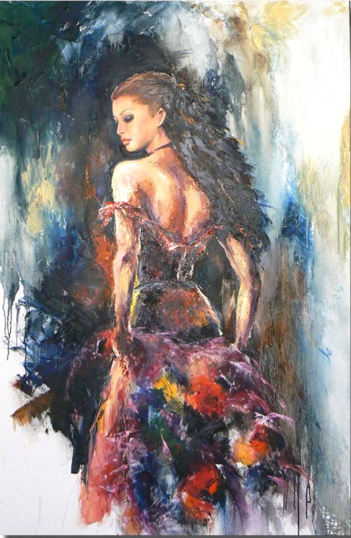 Liana Gor - Dance Passion 48x30 - Oil on Canvas